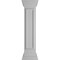Ekena Millwork 10"W x 48"H Straight Newel Post with Panel, Peaked Capital & Base Trim (Installation kit included) NWL10X48SPP0B0 - alternate 7